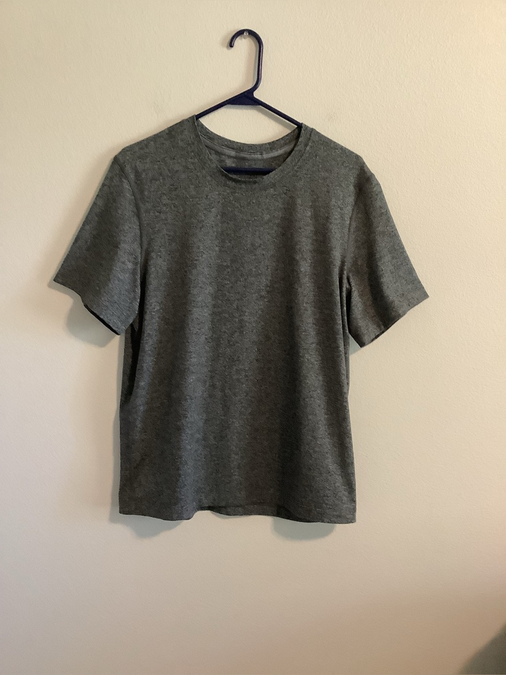 Lululemon Mens Short Sleeve Shirt Medium Heathered Black